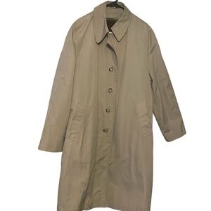 Vintage Raintamer Trench Coat Women's 44 Reg  Beige Inspector Gadget Nylon Lined